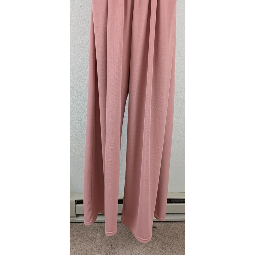 New Halara sz L Play It My Way Wide Leg Jumpsuit rose pink one piece 3177 - Picture 4 of 9